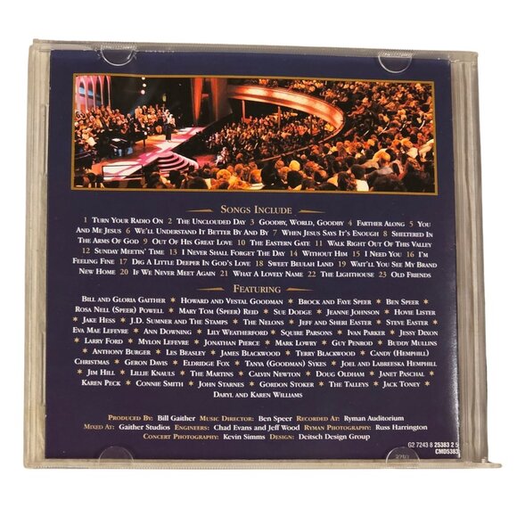 Bill and Gloria Gaither Ryman Gospel Reunion CD Live From Nashville 1995 - Picture 5 of 6